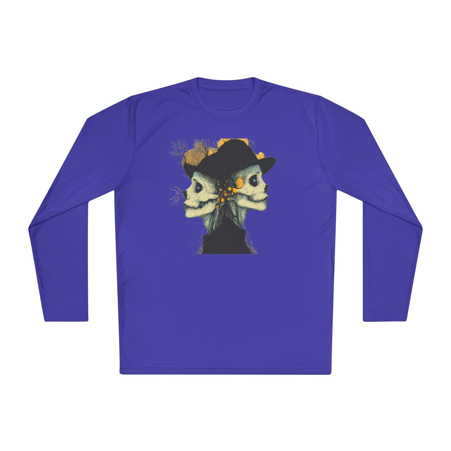 Creepy Skull Witches Adult Long Sleeve Tee
