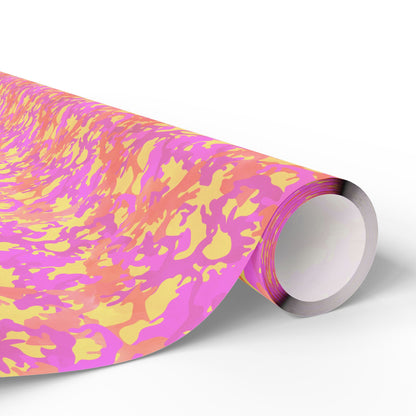Sunset Sorbet Camo Wrapping Paper
