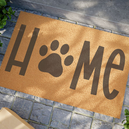 Home (Pawprint) Coconut Fiber Doormat