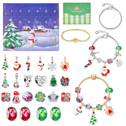 Charm Bracelet 24 Grid Christmas Advent Gift Calendar