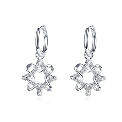 Sterling Silver/Moissanite Polygon Star Earrings