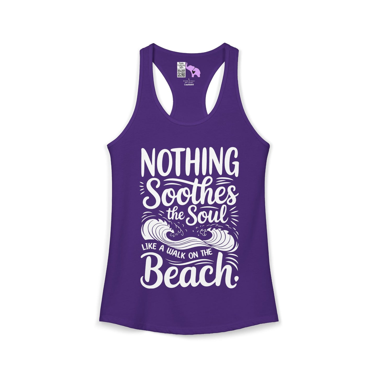 Nothing Soothes the Soul LIke A Walk on the Beach Women's Ideal Racerback Tank