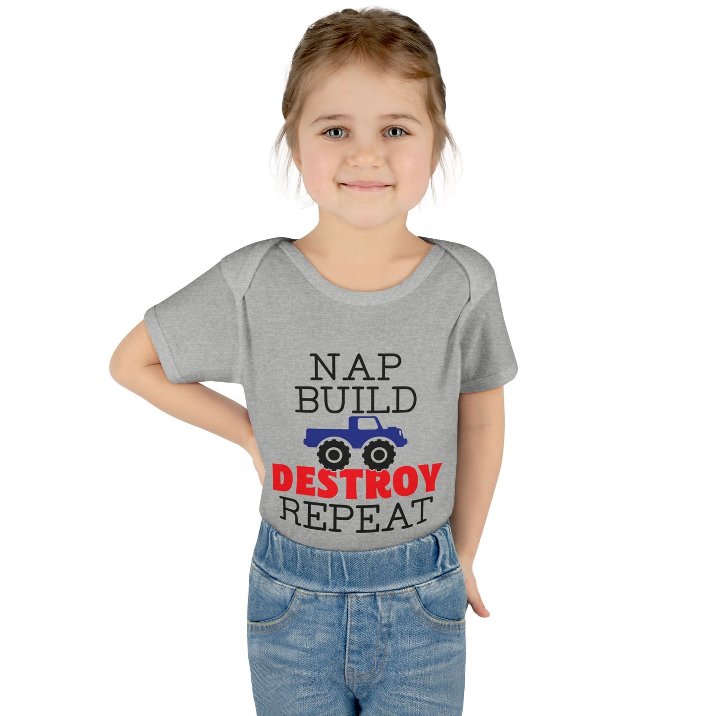 Nap Build Destroy Repeat Infant Baby Rib Bodysuit