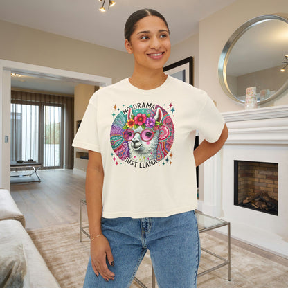 No Drama Just Llama Women's Boxy Tee