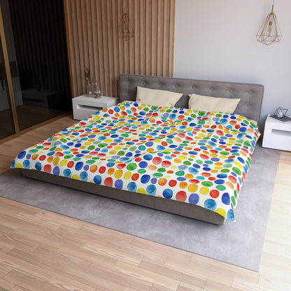 Colorful Polka Dots Microfiber Duvet Cover