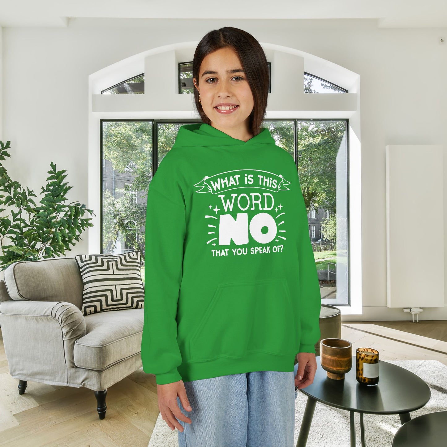 What Is This Word No That You Speak Of? Youth Heavy Blend Hoodie