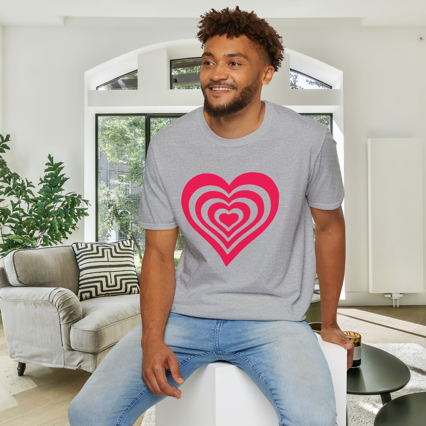 Layered Hearts Adult T-shirt
