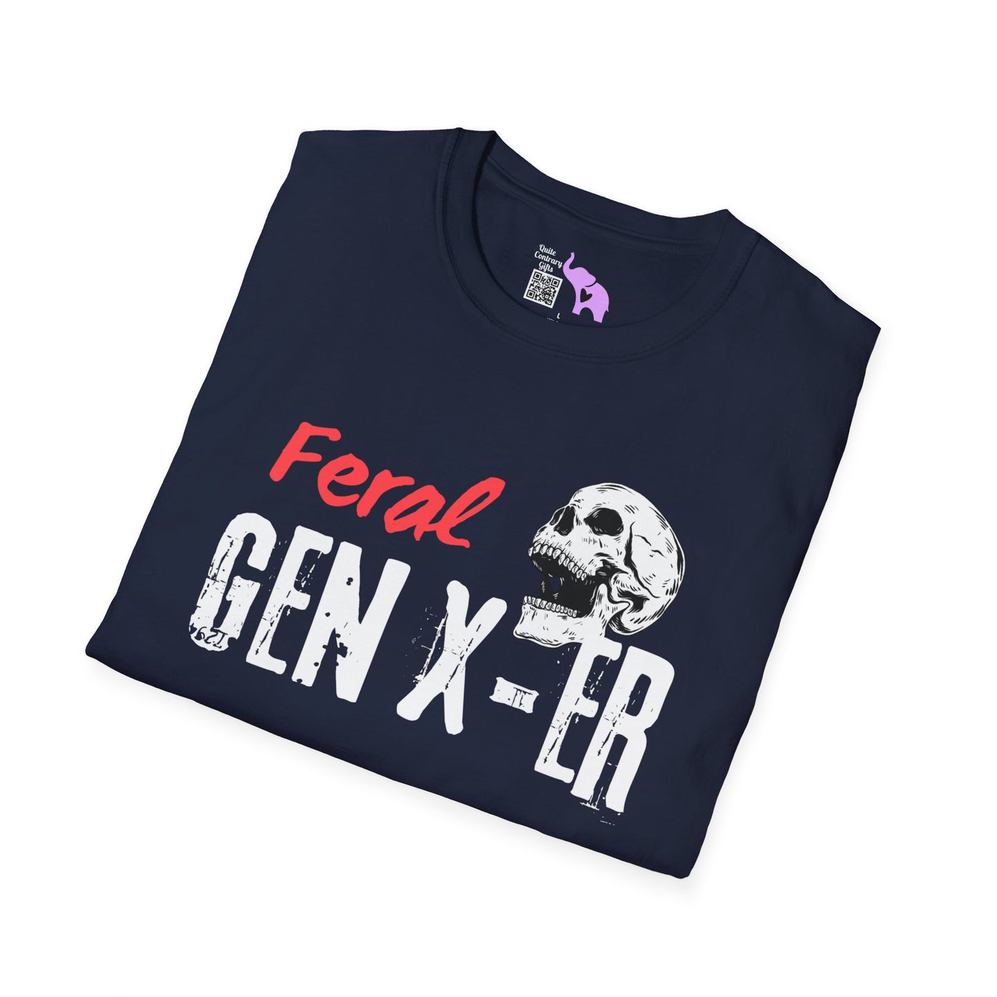 Feral GenXer w/Skull Adult T-shirt