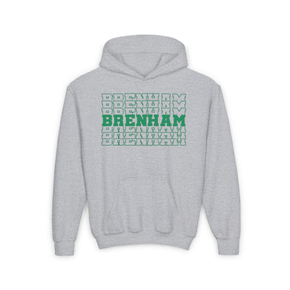 Brenham (Stacked) Mascot Youth Heavy Blend Hoodie