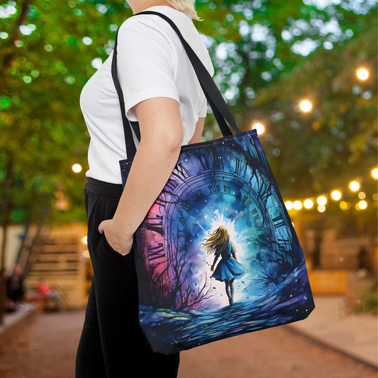 Alice Lost In Time Tote Bag