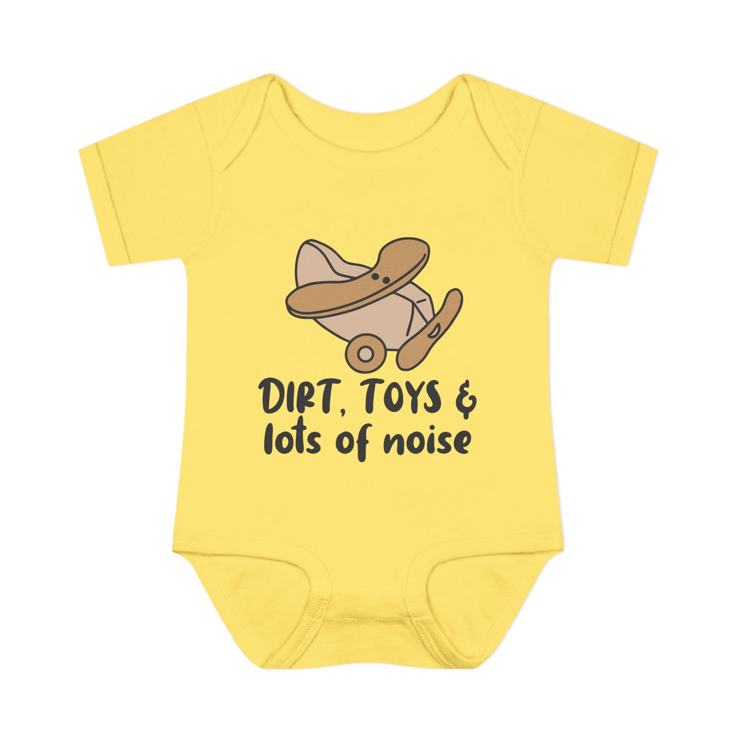 Dirt, Toys, & Lots of Noise Baby Rib Bodysuit