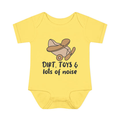 Dirt, Toys, & Lots of Noise Baby Rib Bodysuit