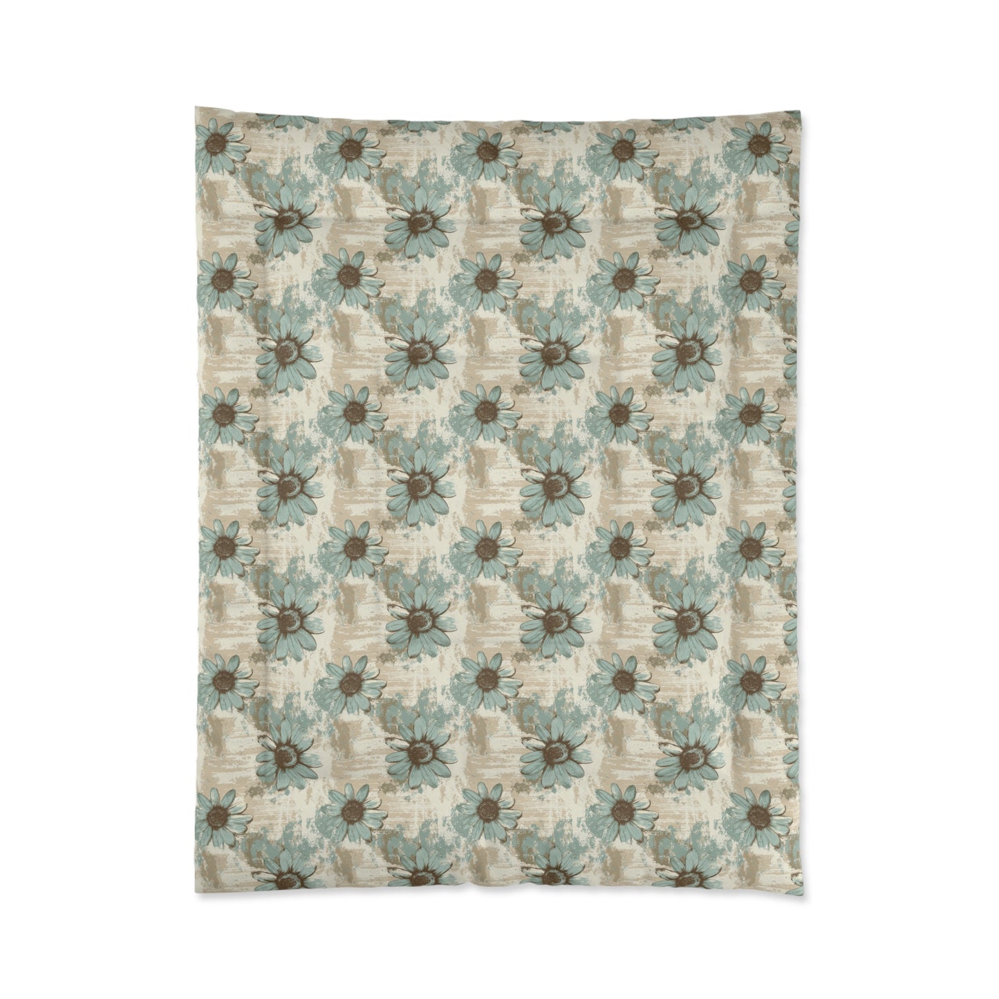 Rustic Teal Daisy Basic Bedding Set