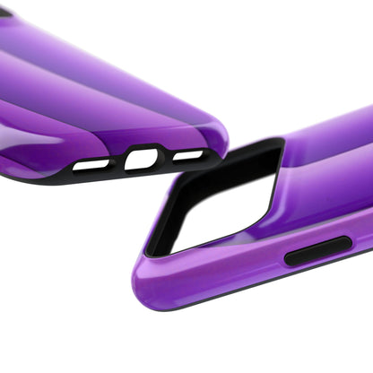 Purple Gradient Stripes MagSafe® Compatible Tough Case for iPhone