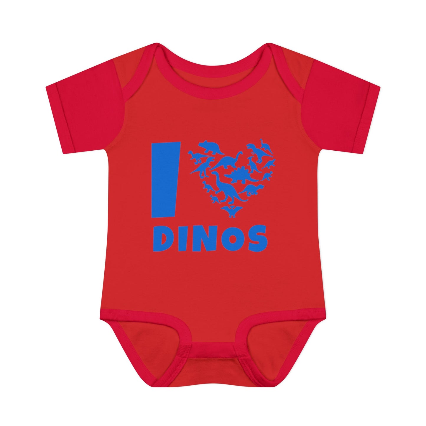 I Love Dinos (Dino Heart) Infant Baby Rib Bodysuit