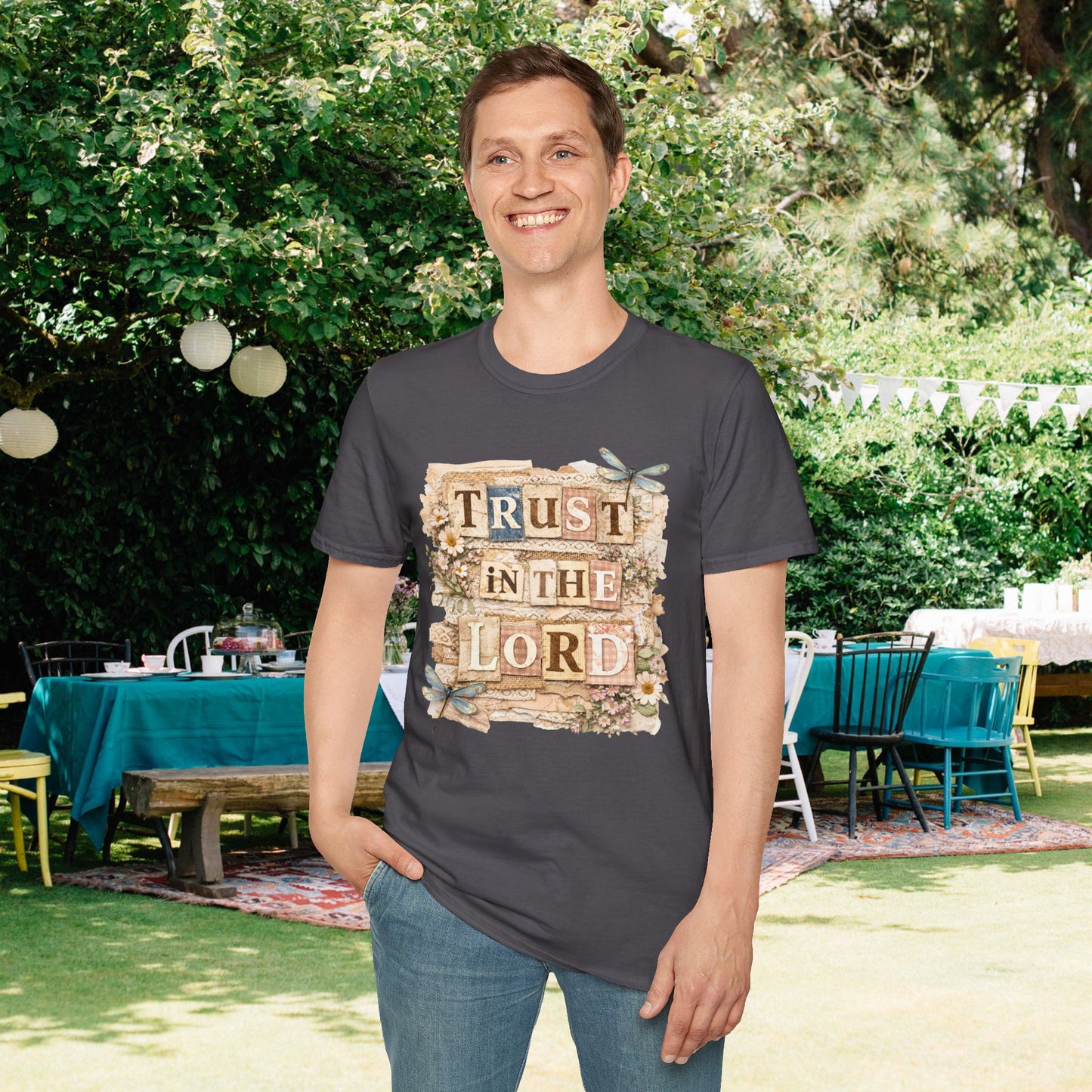 ""Trust In The Lord (Lace Collage) Adult T-shirt