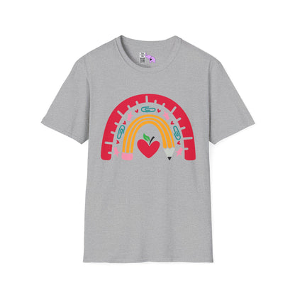 Rainbow Teacher Adult T-shirt