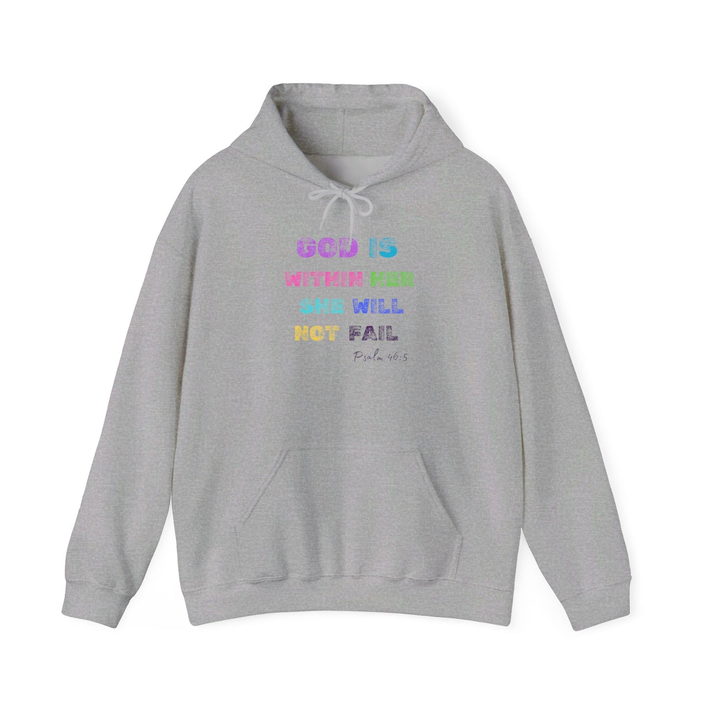 God Is Within Her She Will Not Fail Heavy Blend™ Hooded Sweatshirt