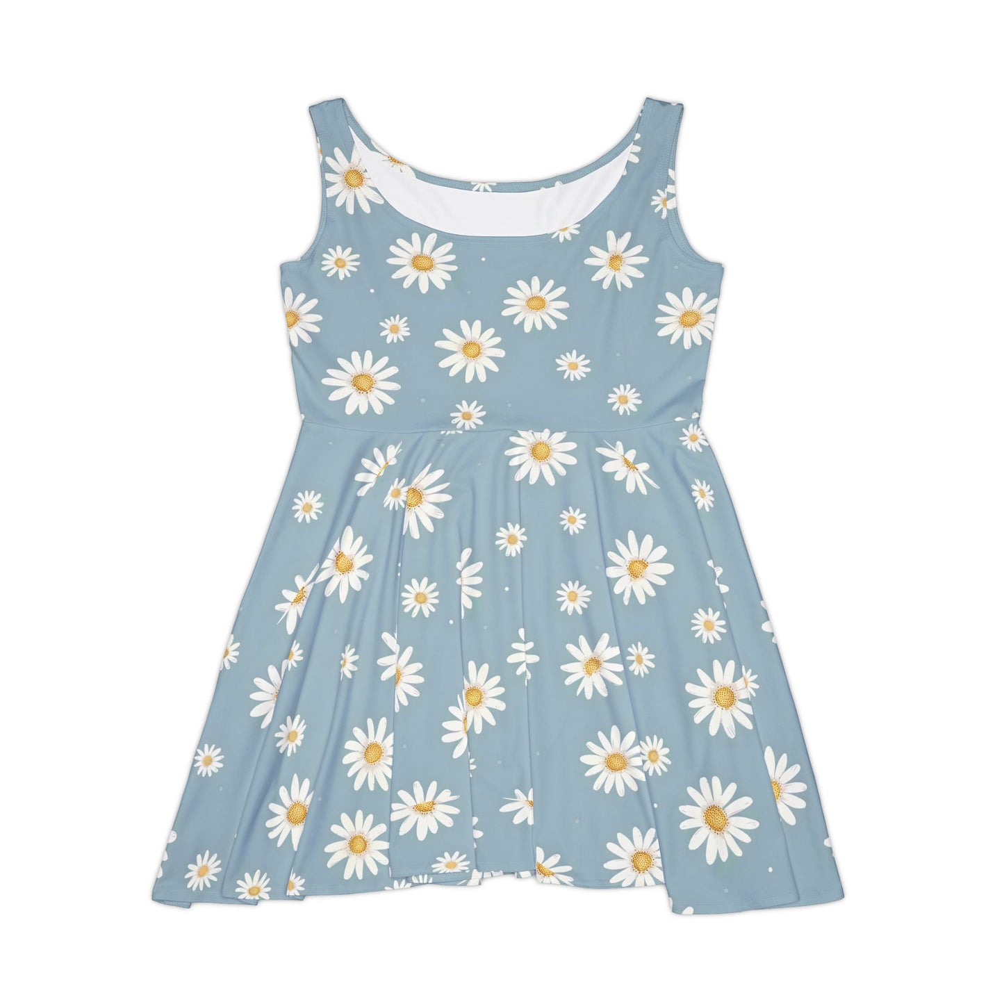 Daisy Print Women's Skater Dress - Fun Spring Floral Dress for Every Occasion