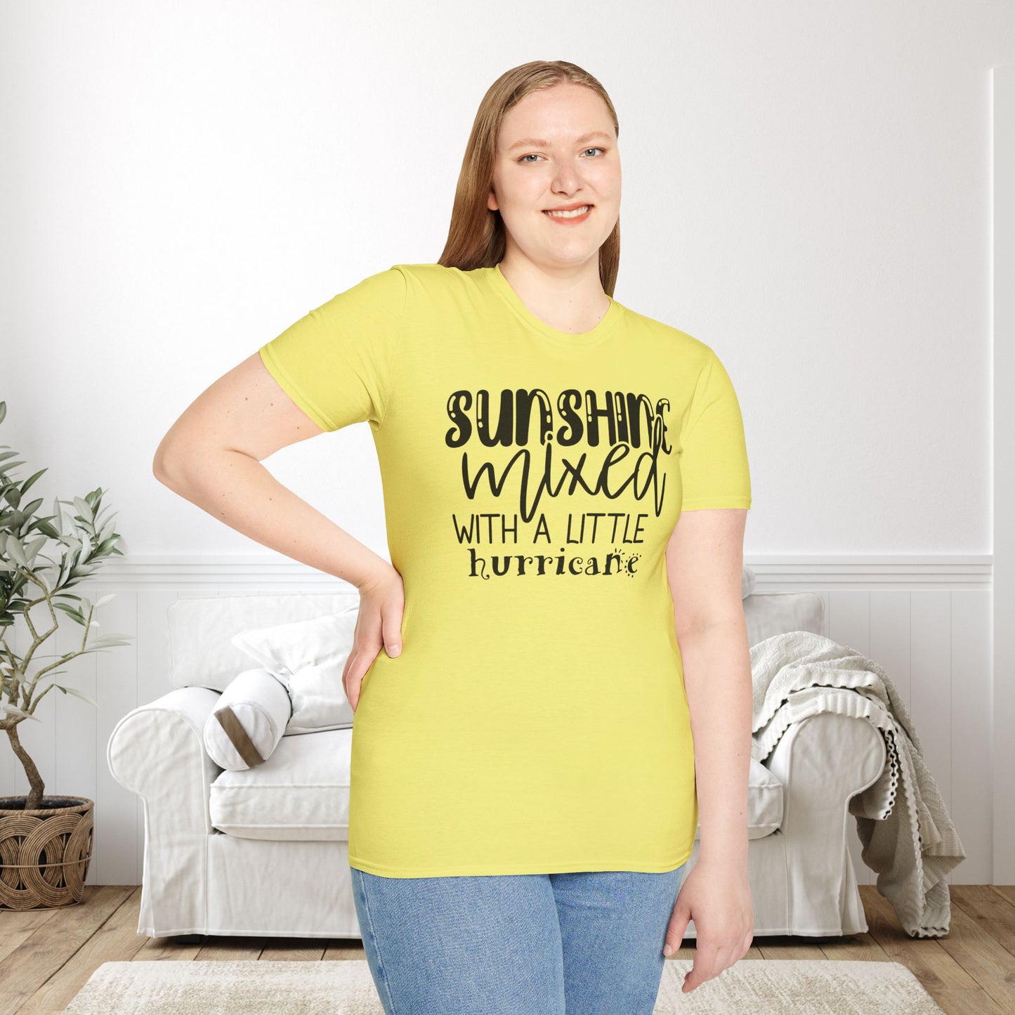 Sunshine Mixed With A Little Hurricane Adult T-shirt