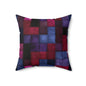 Velvet Mosaic Print Throw Pillow