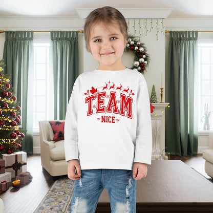 Team Nice Toddler Long Sleeve Tee