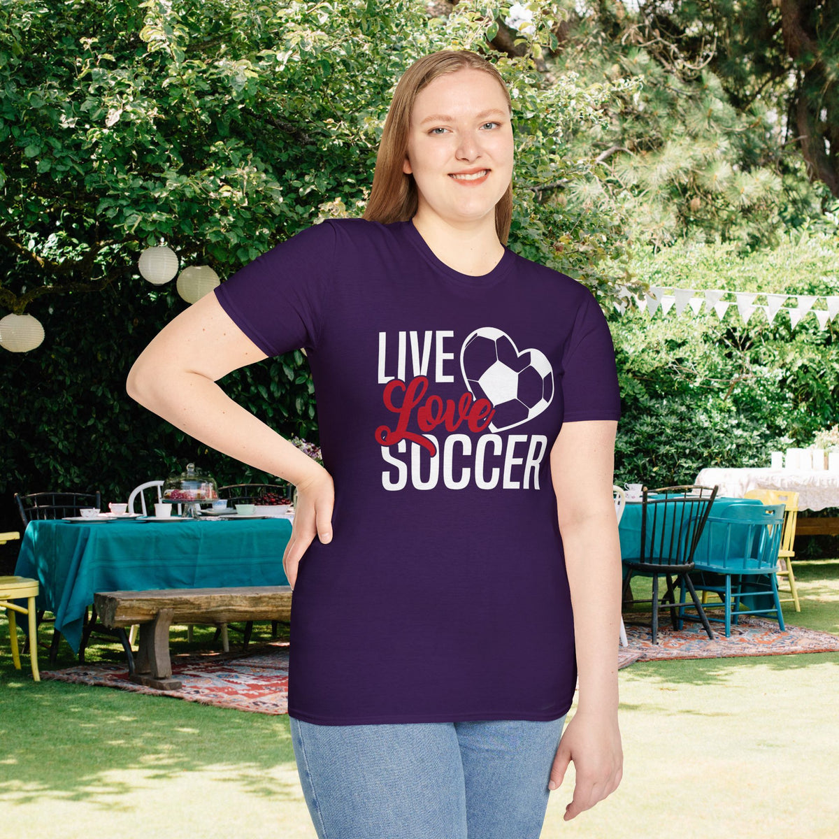 Live Love Soccer Adult T-shirt