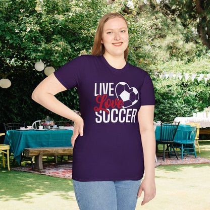 Live Love Soccer Adult T-shirt