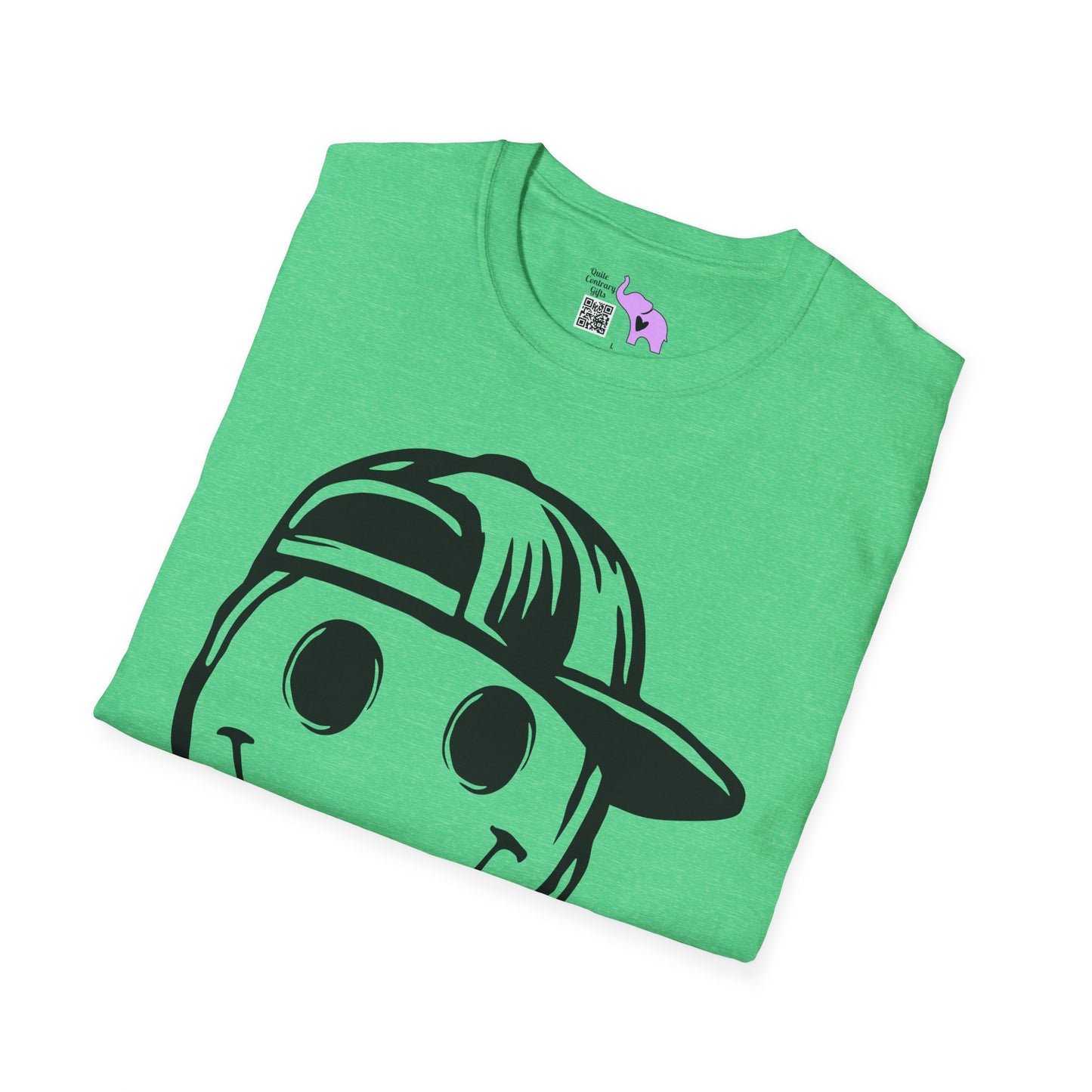 Melty Smiley Face w/Hat Adult T-shirt