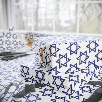 Star of David Hanukkah Wrapping Paper