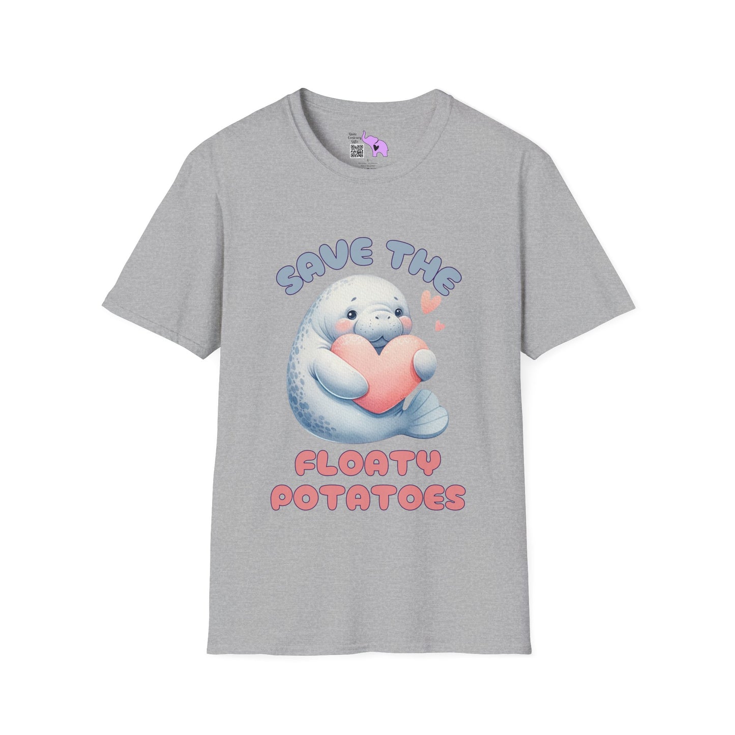 Save The Floaty Potatoes (Manatee) Adult T-shirt