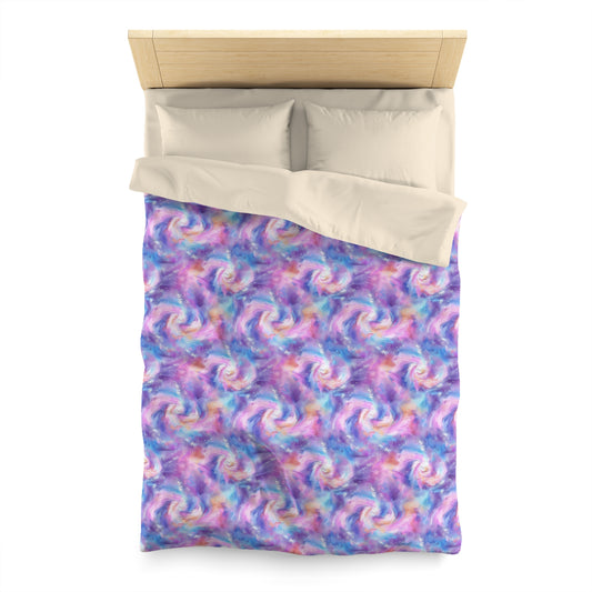 Pastel Cloud Color Swirl Microfiber Duvet Cover