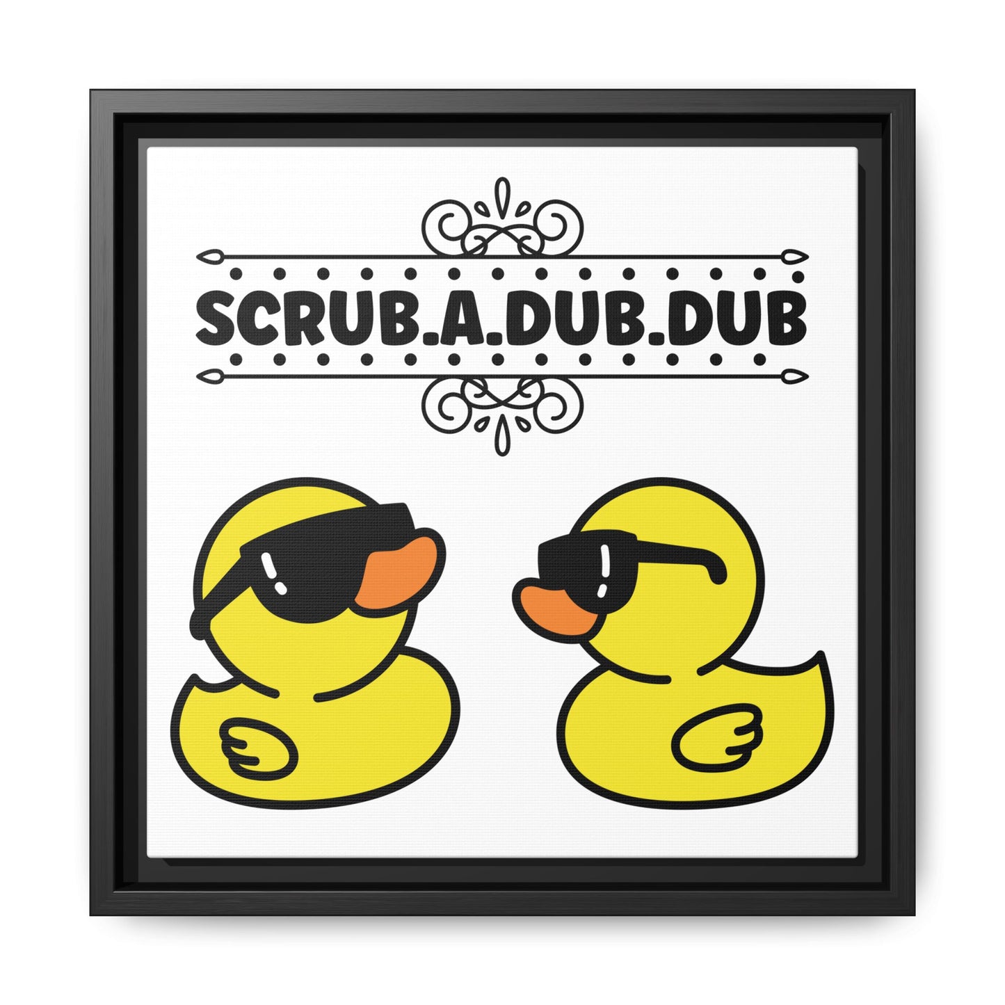 Scrub A Dub Dub w/Rubber Ducks Canvas Bathroom Art