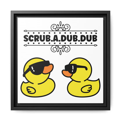 Scrub A Dub Dub w/Rubber Ducks Canvas Bathroom Art