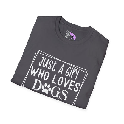 Just A Girl Who Loves Dogs Adult T-shirt