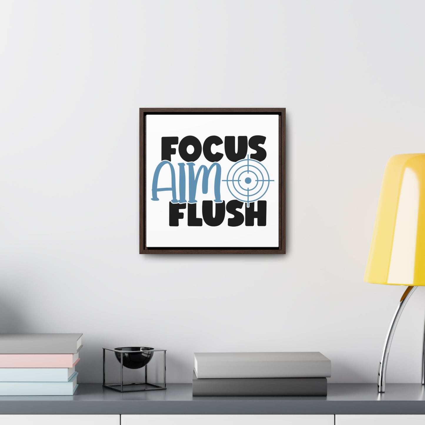 Focus, Aim, Flush Canvas Wraps, Square Frame