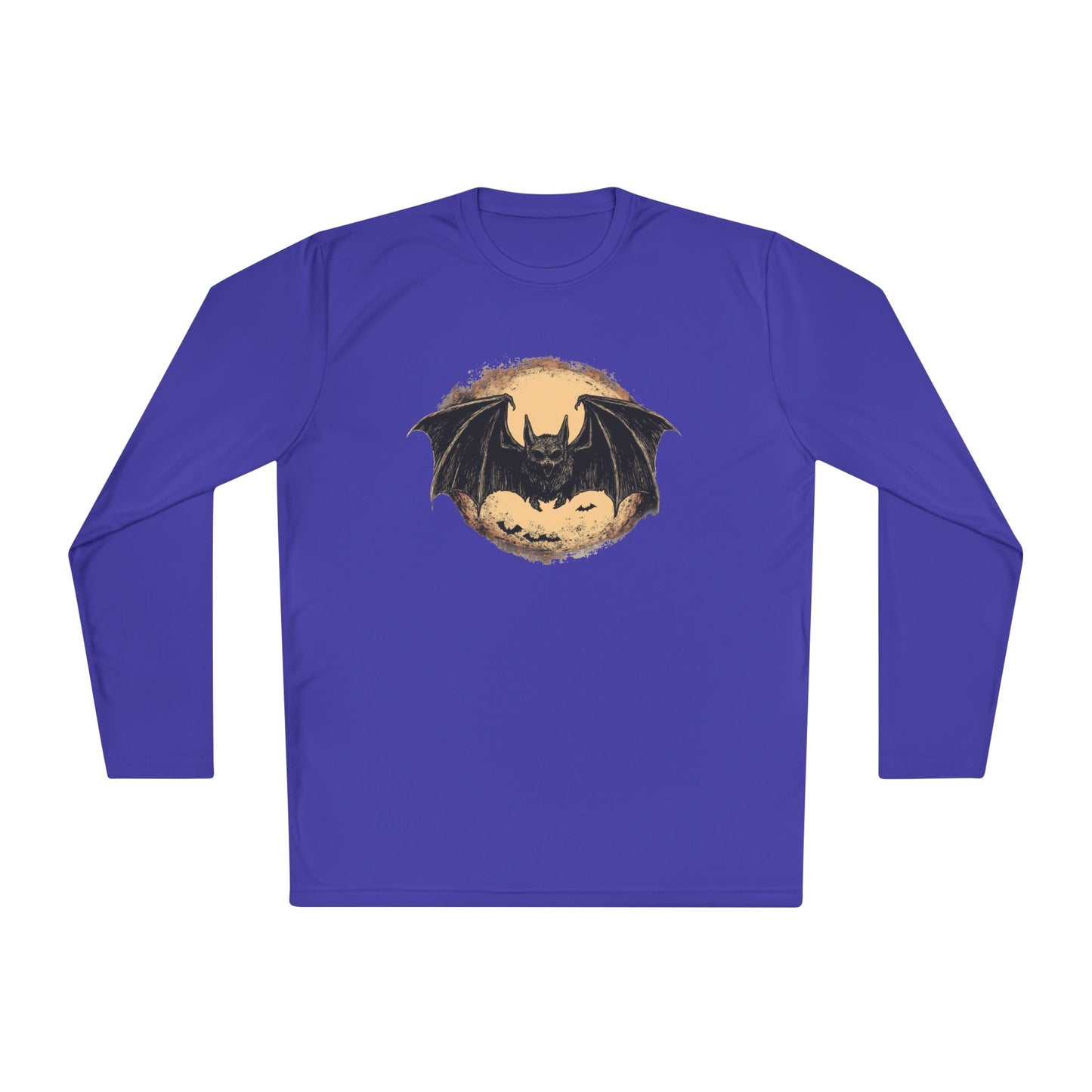 Bat Over Moon Adult Long Sleeve Tee