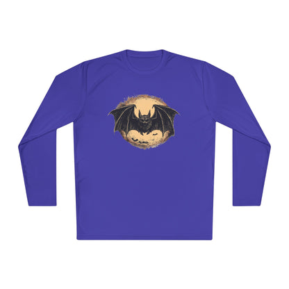 Bat Over Moon Adult Long Sleeve Tee