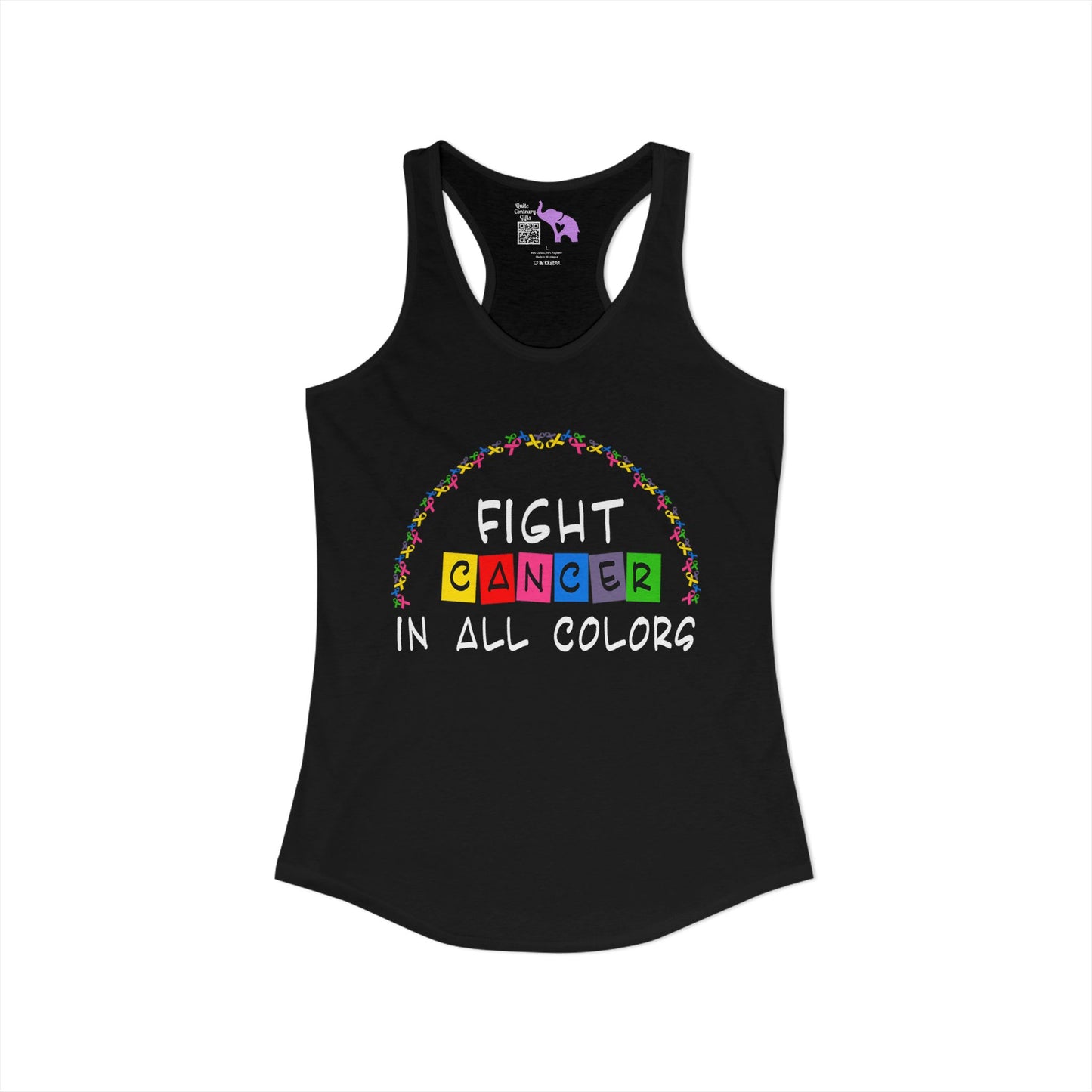 Fight Cancer In All Colors 11 Women's Ideal Racerback Tank