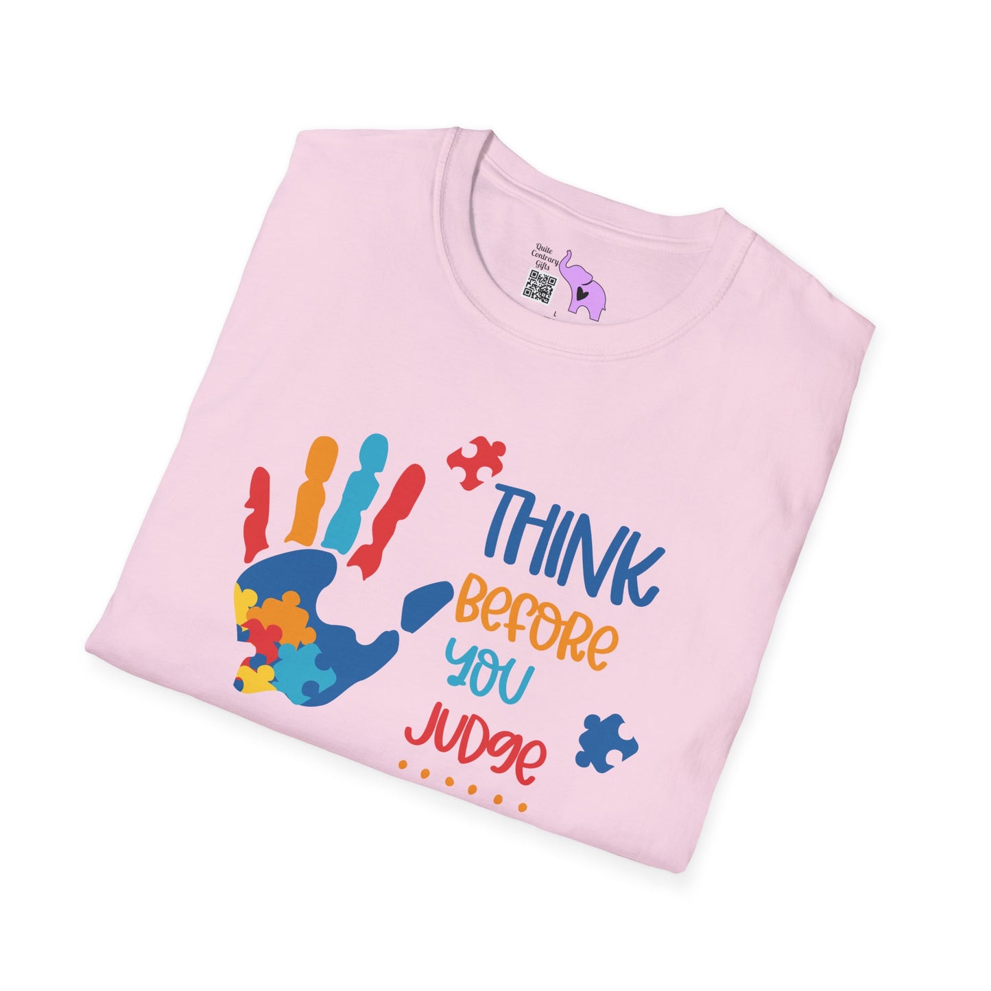 Think Before You Judge Autism Awarness Adult T-shirt