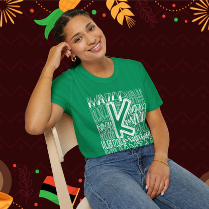 Kwanzaa Wordcloud Adult T-shirt