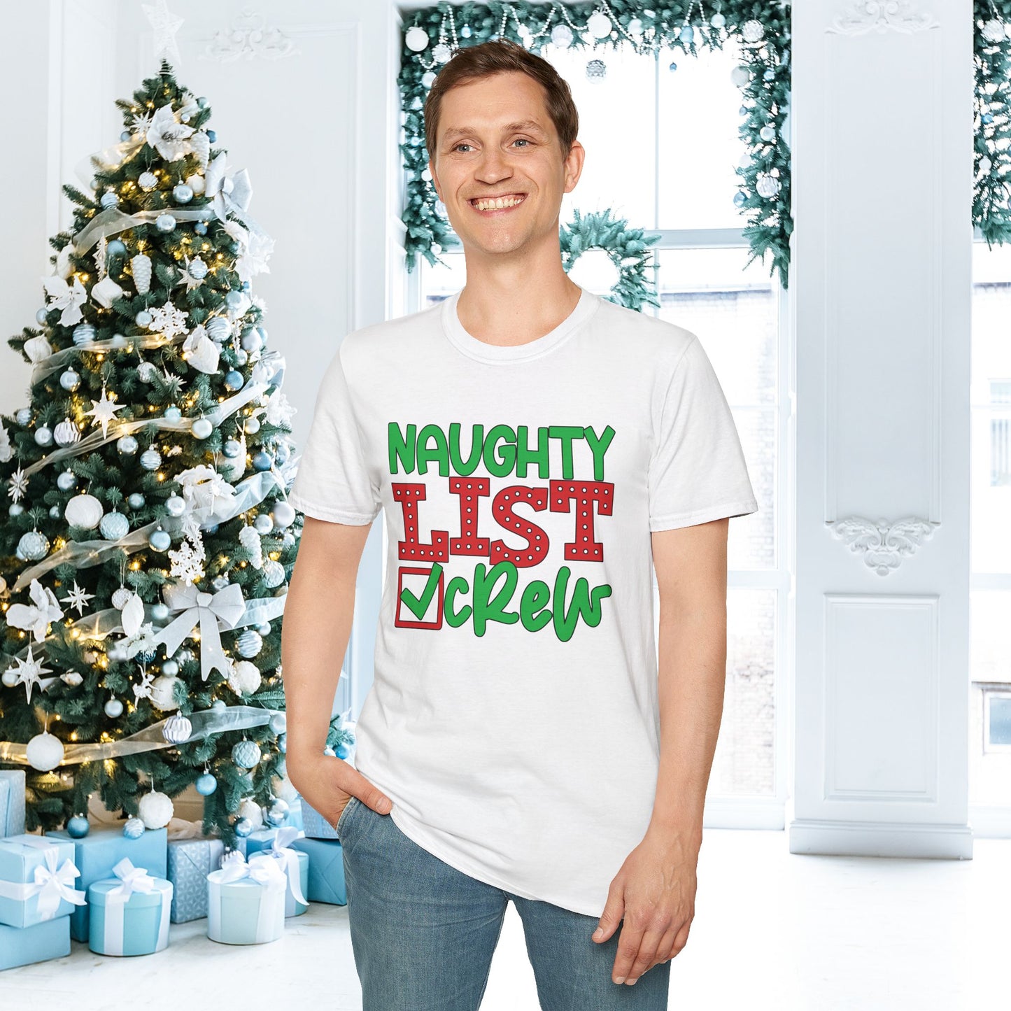 Naughty List Crew Adult T-shirt