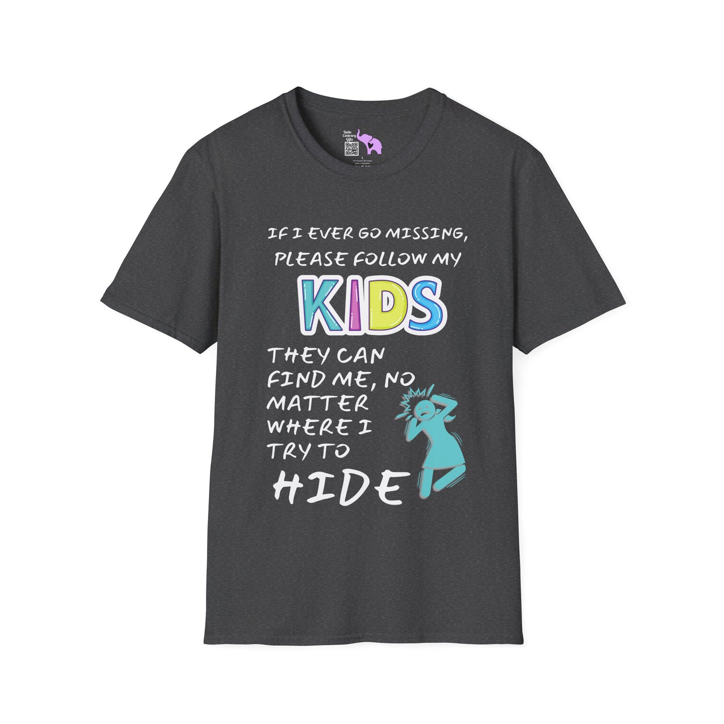 If I Go Missing Follow My Kids... Adult T-shirt