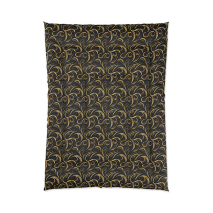Golden Noir Swirl Basic Bedding Set
