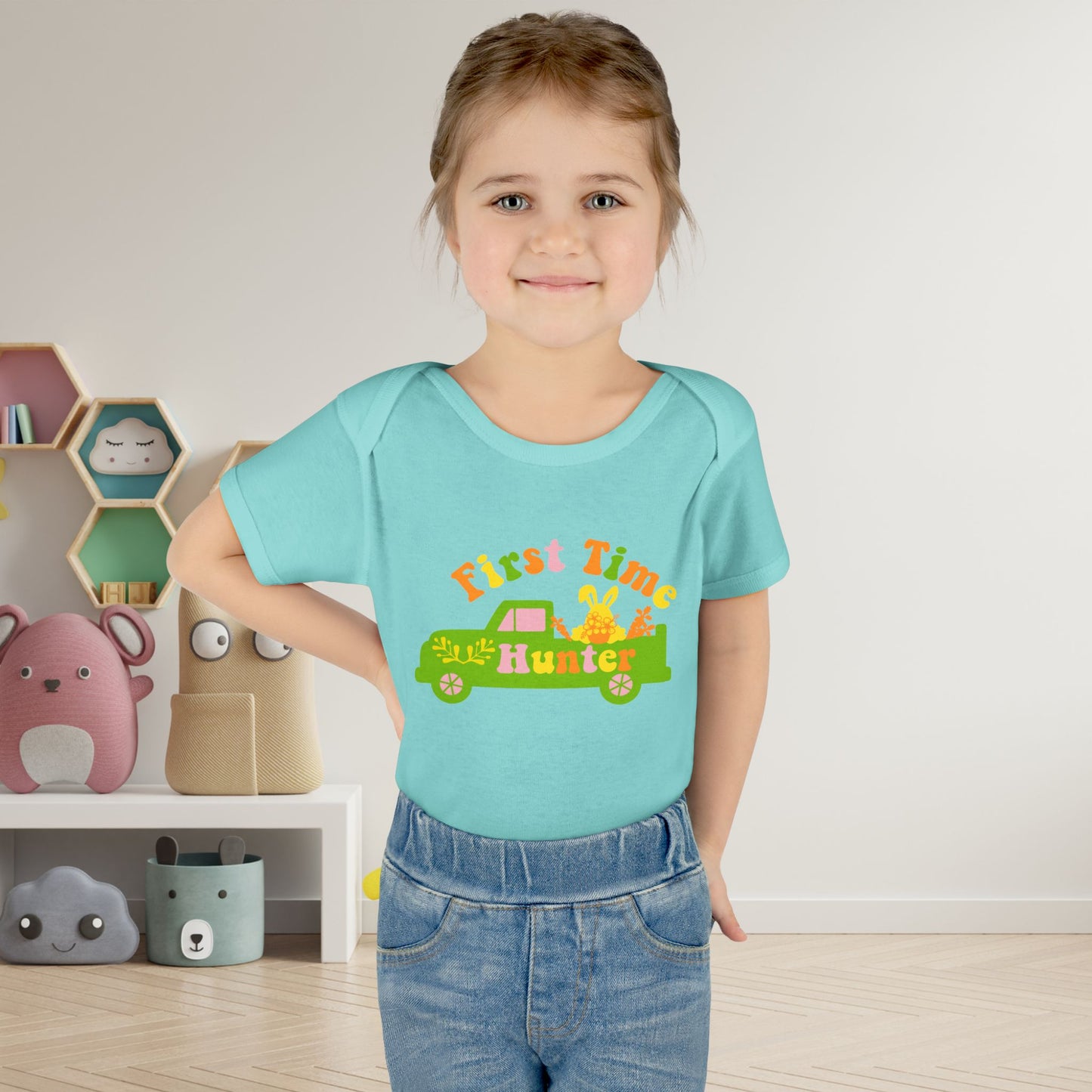 First Time Hunter (Easter) Infant Baby Rib Bodysuit