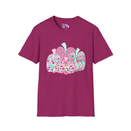 Floral Pumpkins Adult T-shirt
