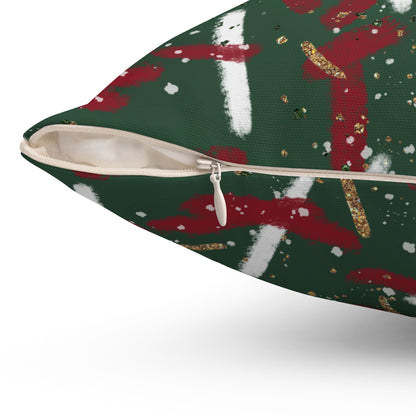 Holiday Brushstrokes Throw Pillow