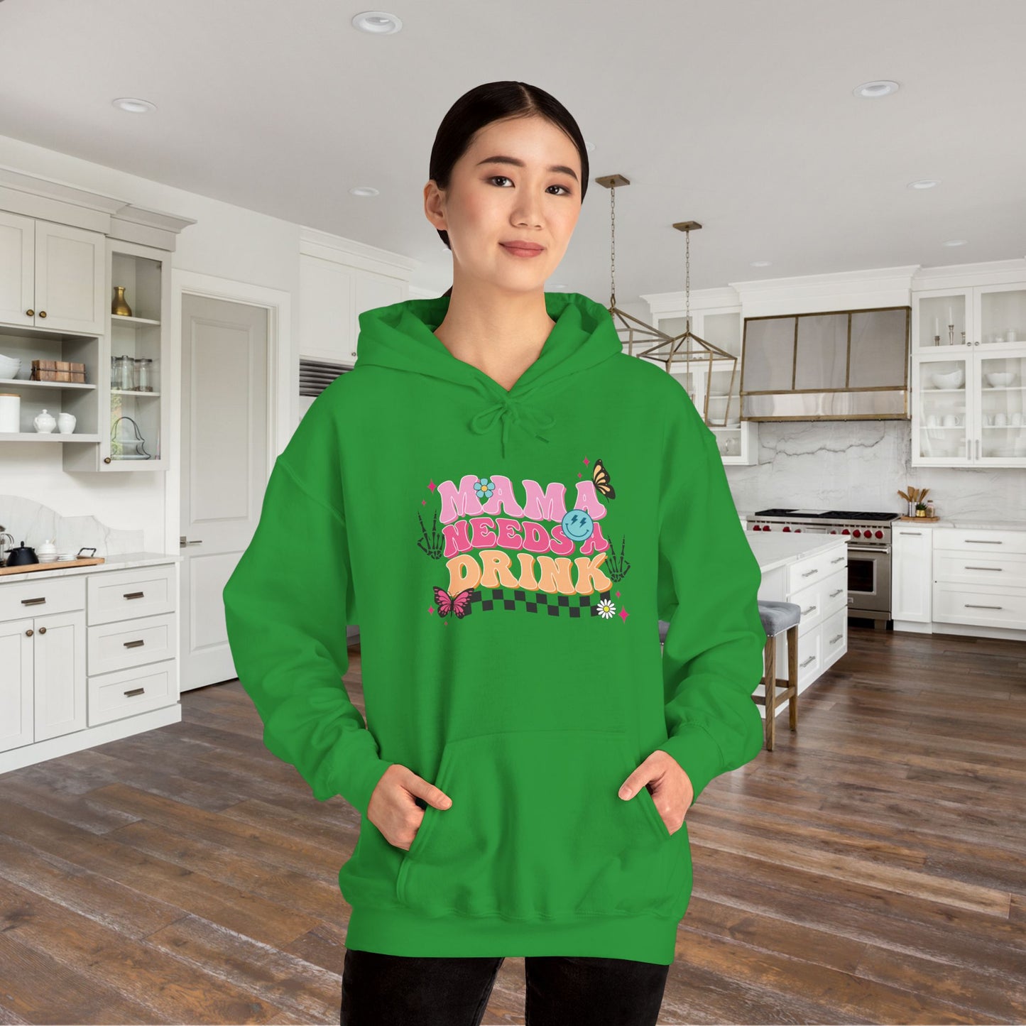 Mama Needs A Drink Heavy Blend™ Hooded Sweatshirt