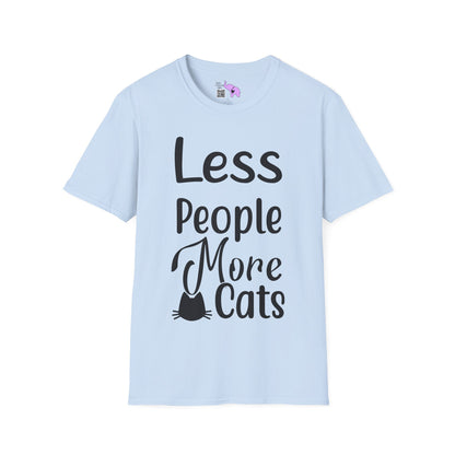 Less People More Cats Adult T-shirt