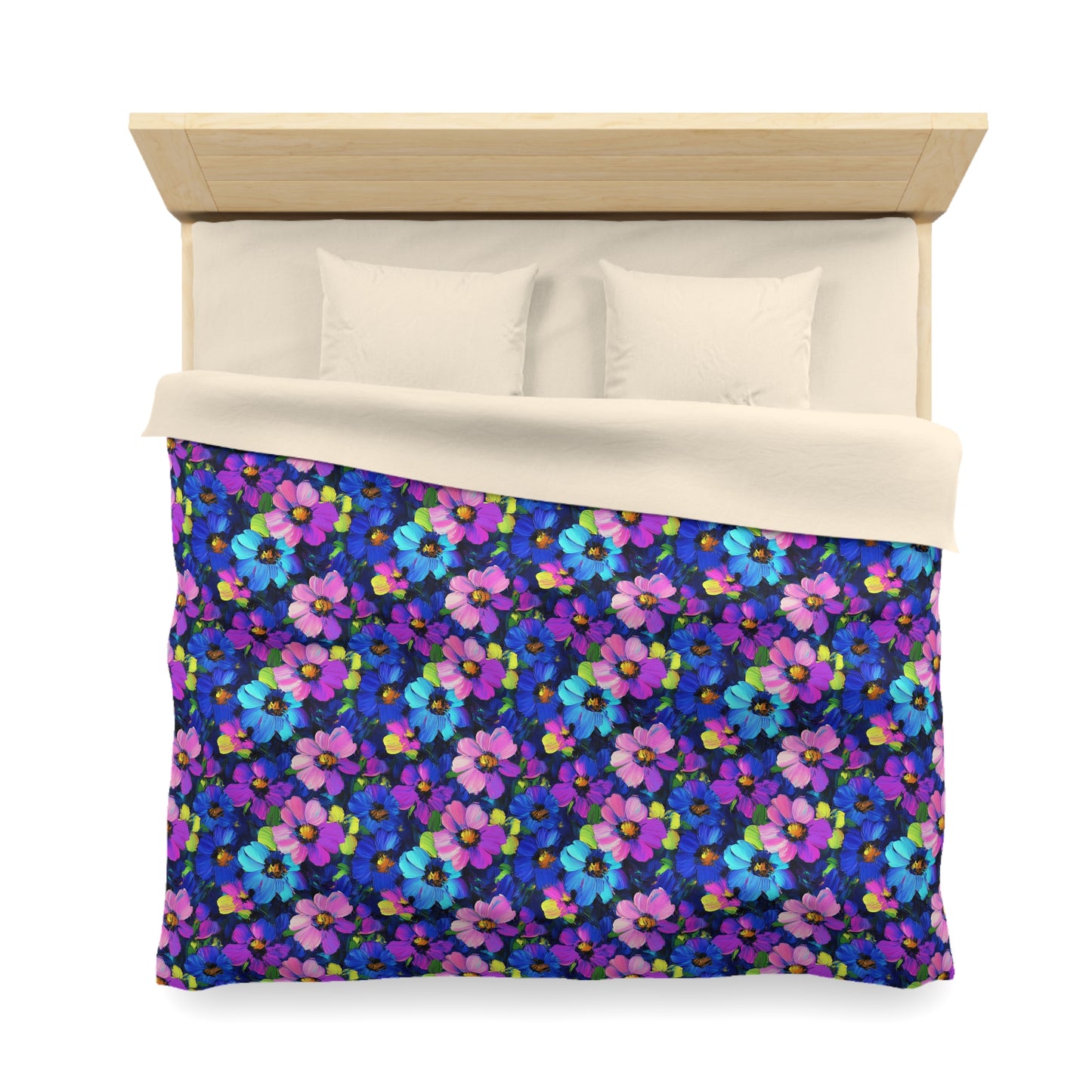 Watercolor Daisies Microfiber Duvet Cover